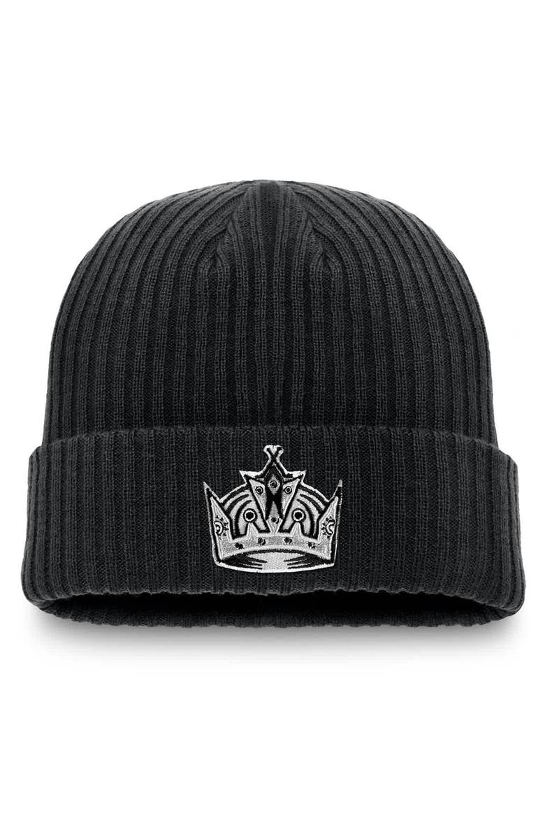 Men's Fanatics Black Los Angeles Kings Component Cuffed Knit Hat, Main, color, Black