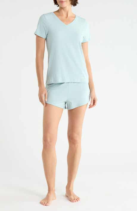 V-Neck T-Shirt & Shorts 2-Piece Pajama Set