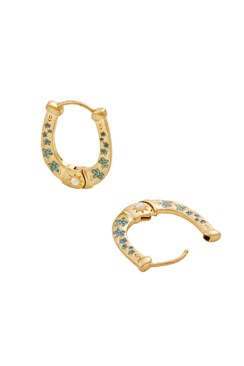 Lucky in Love Hoop Earrings, Alternate, color, Gold