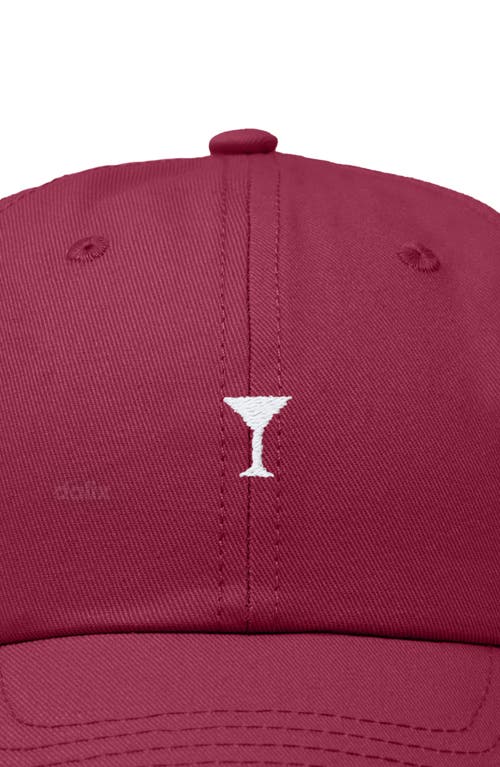 Dalix Lil Martini Dad Cap In Burgundy