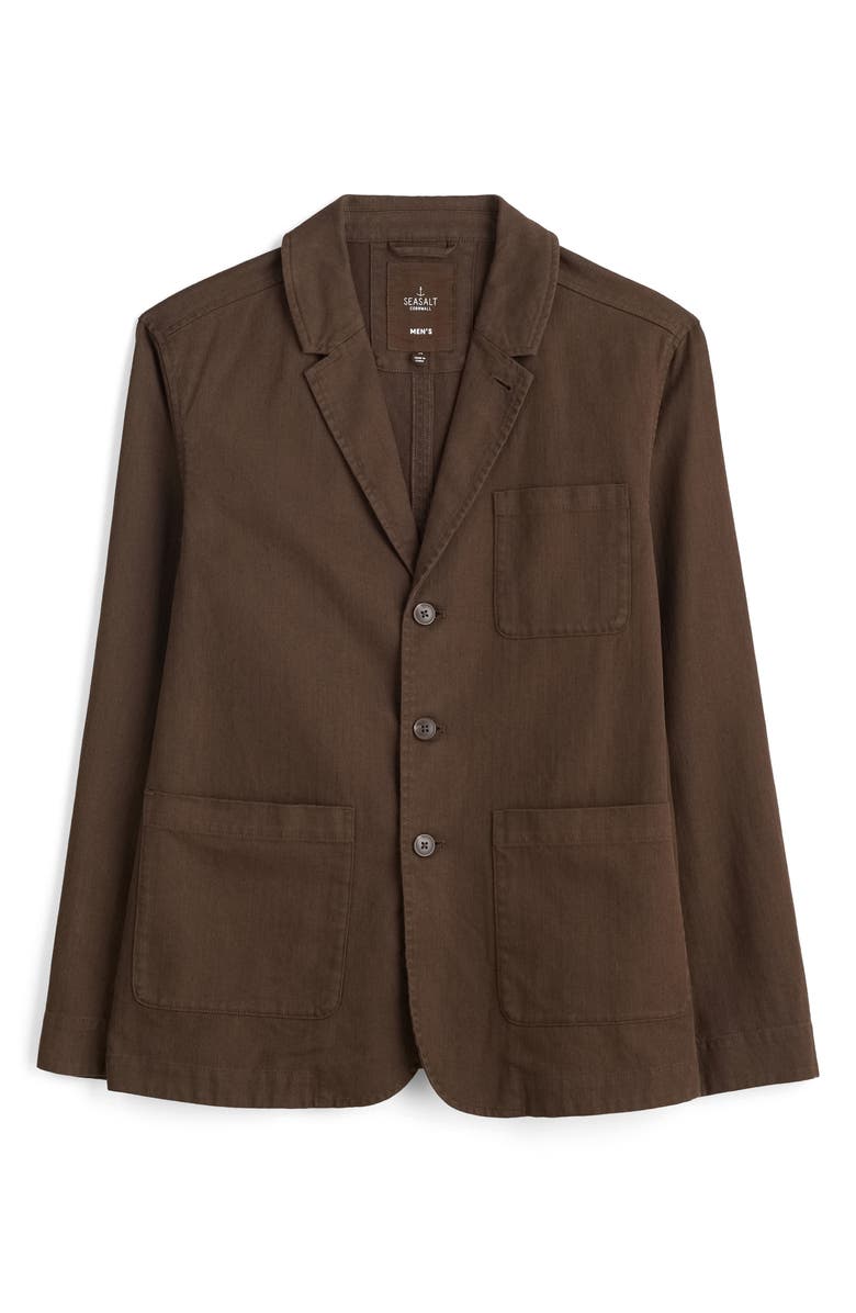 Seasalt Cornwall Tollgate Linen & Organic Cotton Blazer, Alternate, color, Pepper