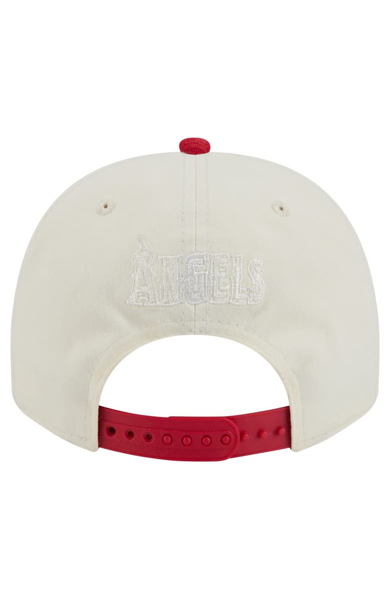 New Era Men's New Era White Los Angeles Angels Team Scribble Golfer Adjustable Hat, Alternate, color,