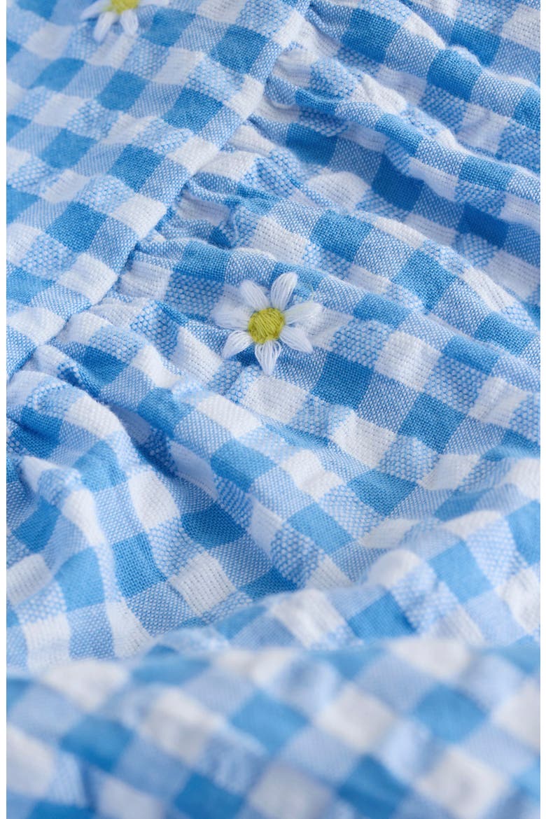 Kids' Gingham Floral Frill Dress, Alternate, color, BLUE