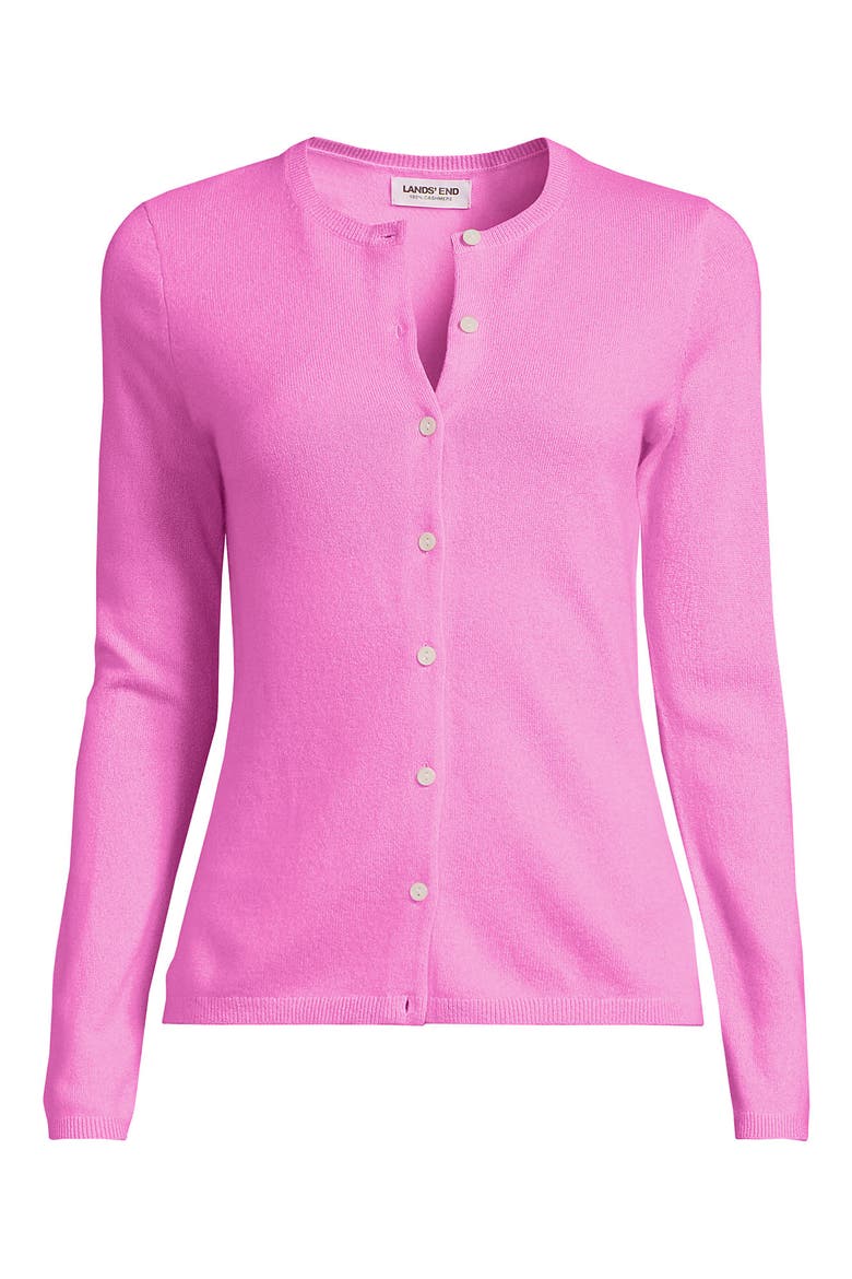 Cashmere Cardigan Sweater, Alternate, color, Aster Pink