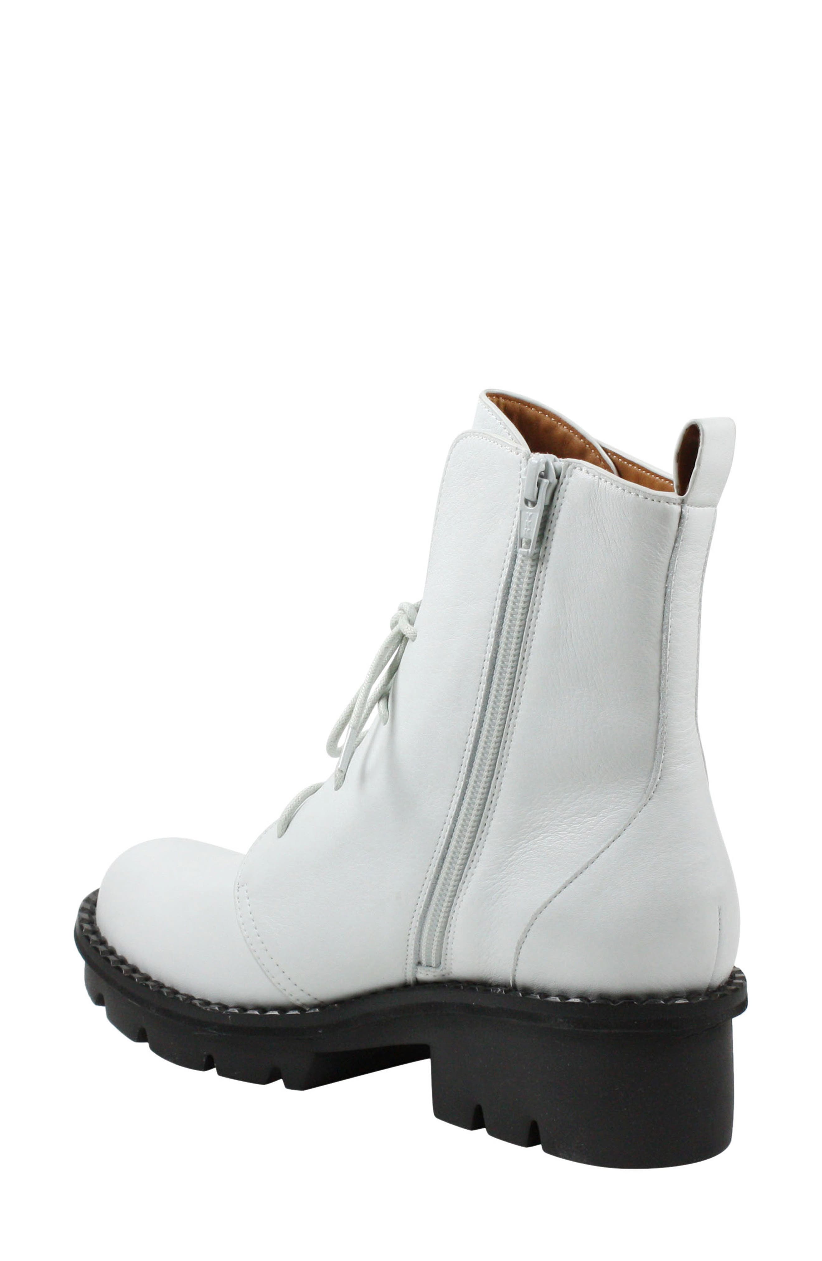 Fruma Lace-Up Boot, Alternate, color, WHITE