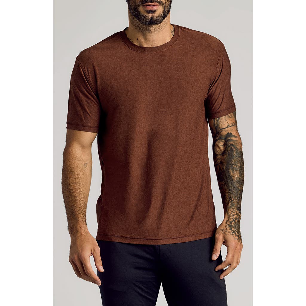 True Classic Active Trim Fit Performance T-shirt In Brown