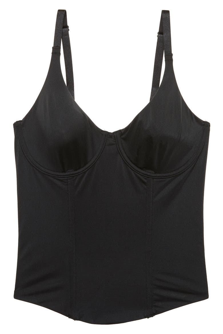 Liquid Underwire Bustier, Alternate, color, BLACK