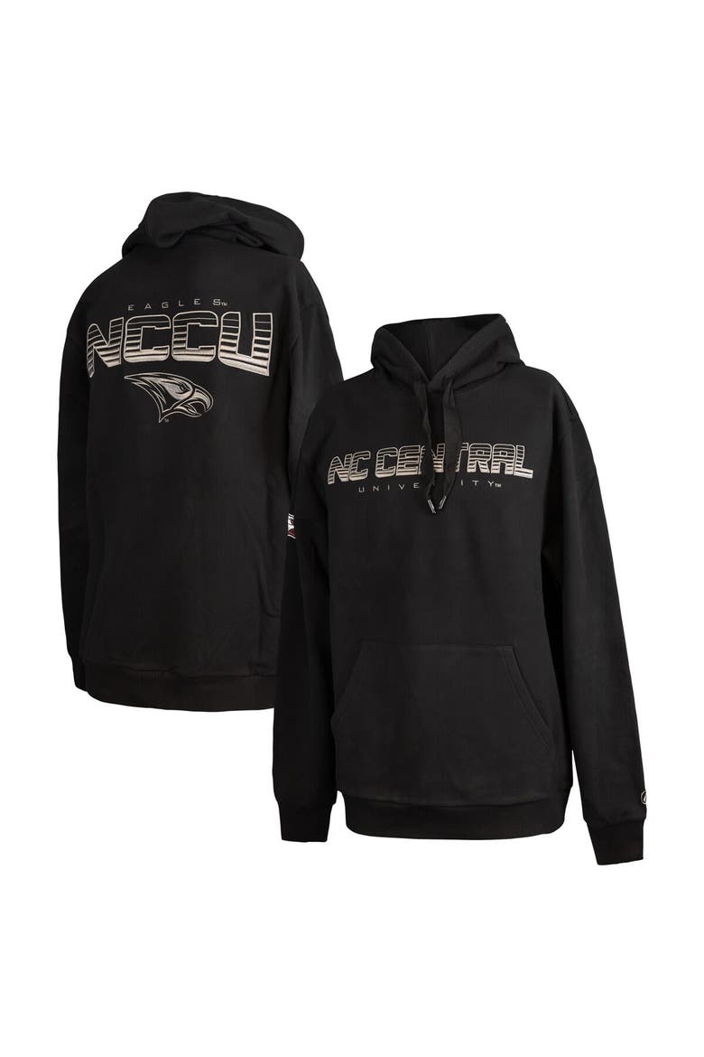 Men's FISLL  Black North Carolina Central Eagles Puff Print Sliced Pullover Hoodie, Main, color, Black