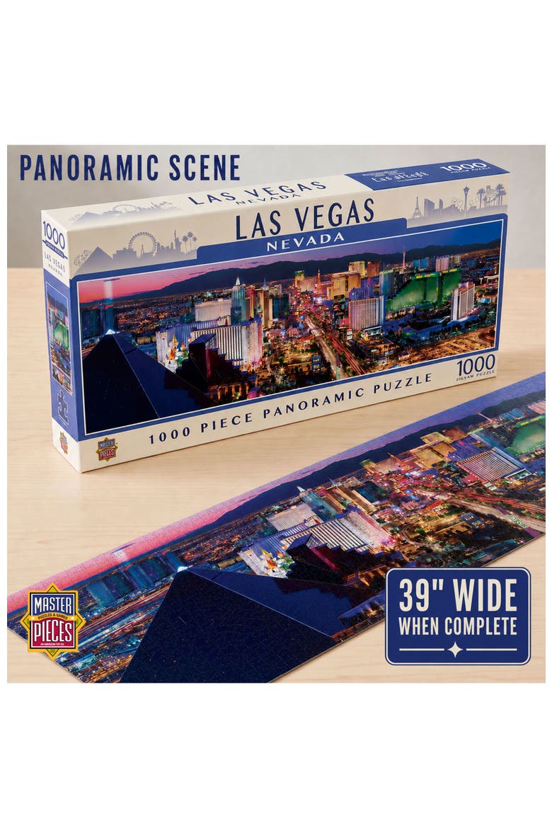 Las Vegas 1000pc Panoramic Puzzle, Alternate, color, Multicolor