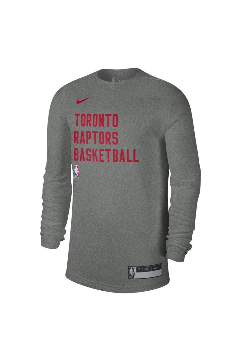 Unisex Nike Heather Gray Toronto Raptors 2023/24 Legend On-Court Practice Long Sleeve T-Shirt, Alternate, color, Heather Gray