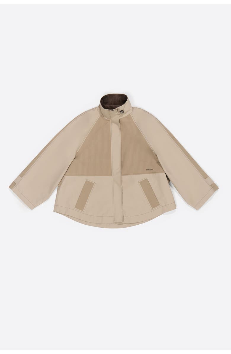 Bimba y Lola Two-Tone A-Line Trench, Alternate, color, Stone
