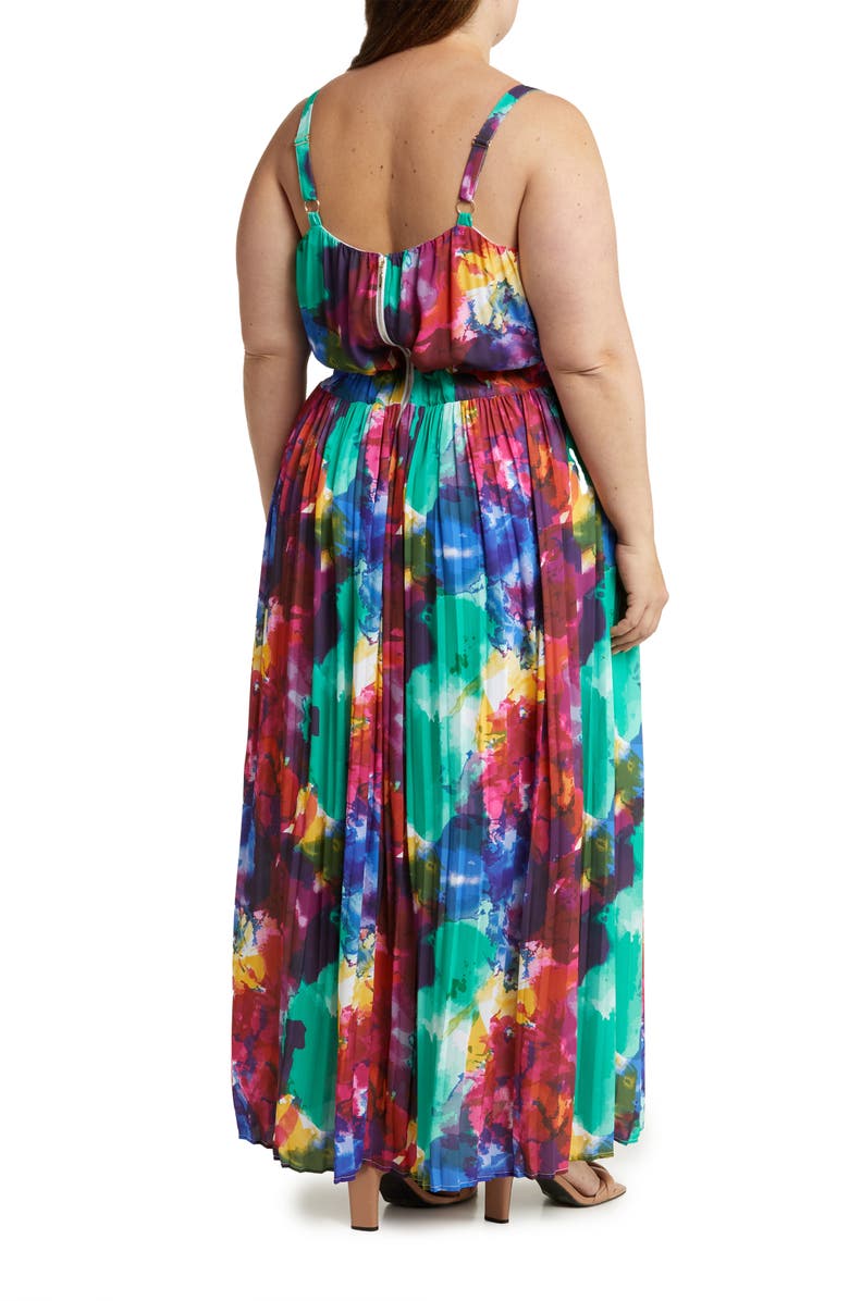 BY DESIGN Waterworld Patterned Maxi Dress, Alternate, color, Water World Ripple