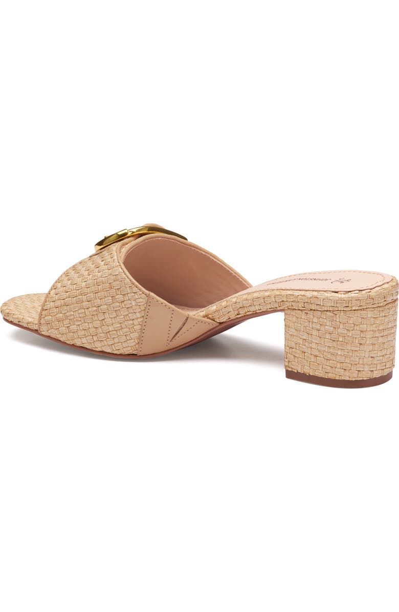 Johnston & Murphy Edith Buckle Slide Sandal, Alternate, color, Natural Raffia