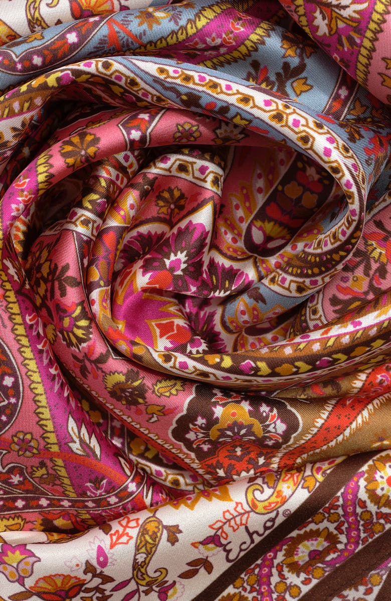Echo Quadrant Paisley Square, Alternate, color, Azalea