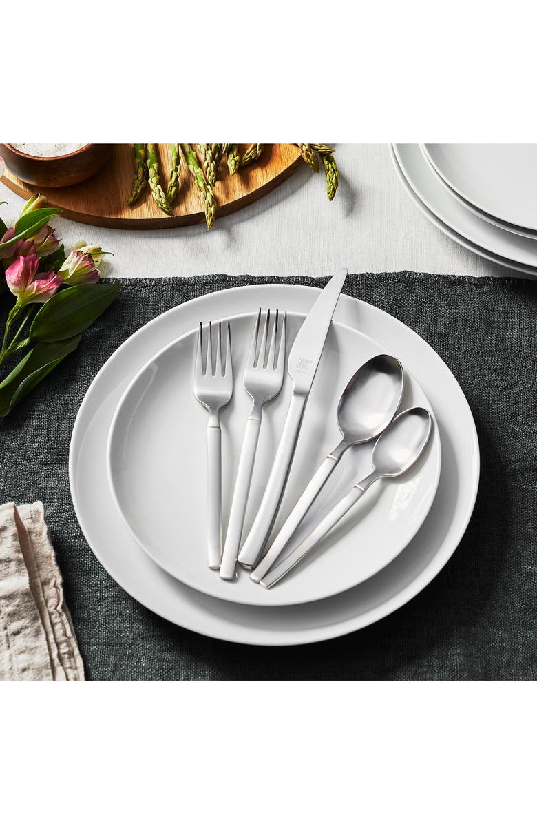ZWILLING Opus Satin Finish 45-Piece Flatware Set, Alternate, color, Stainless Steel