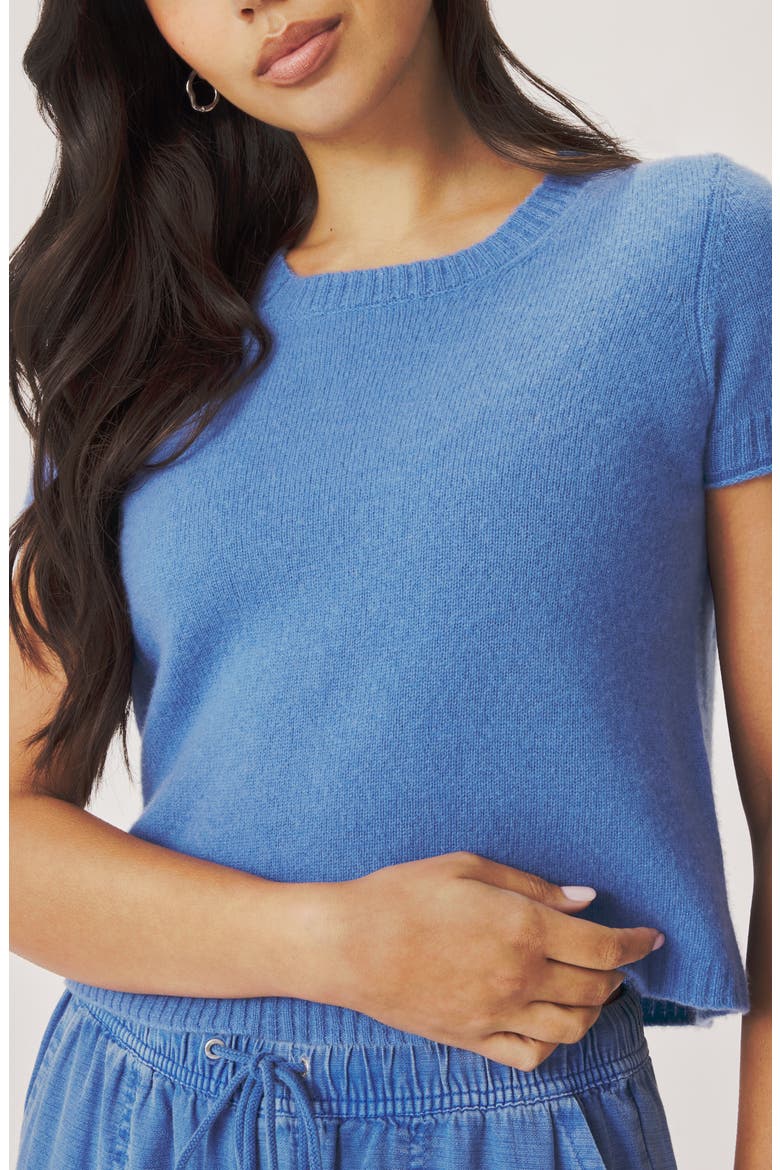 Emerson Short Sleeve Sweater, Alternate, color, PERFECT BLUE