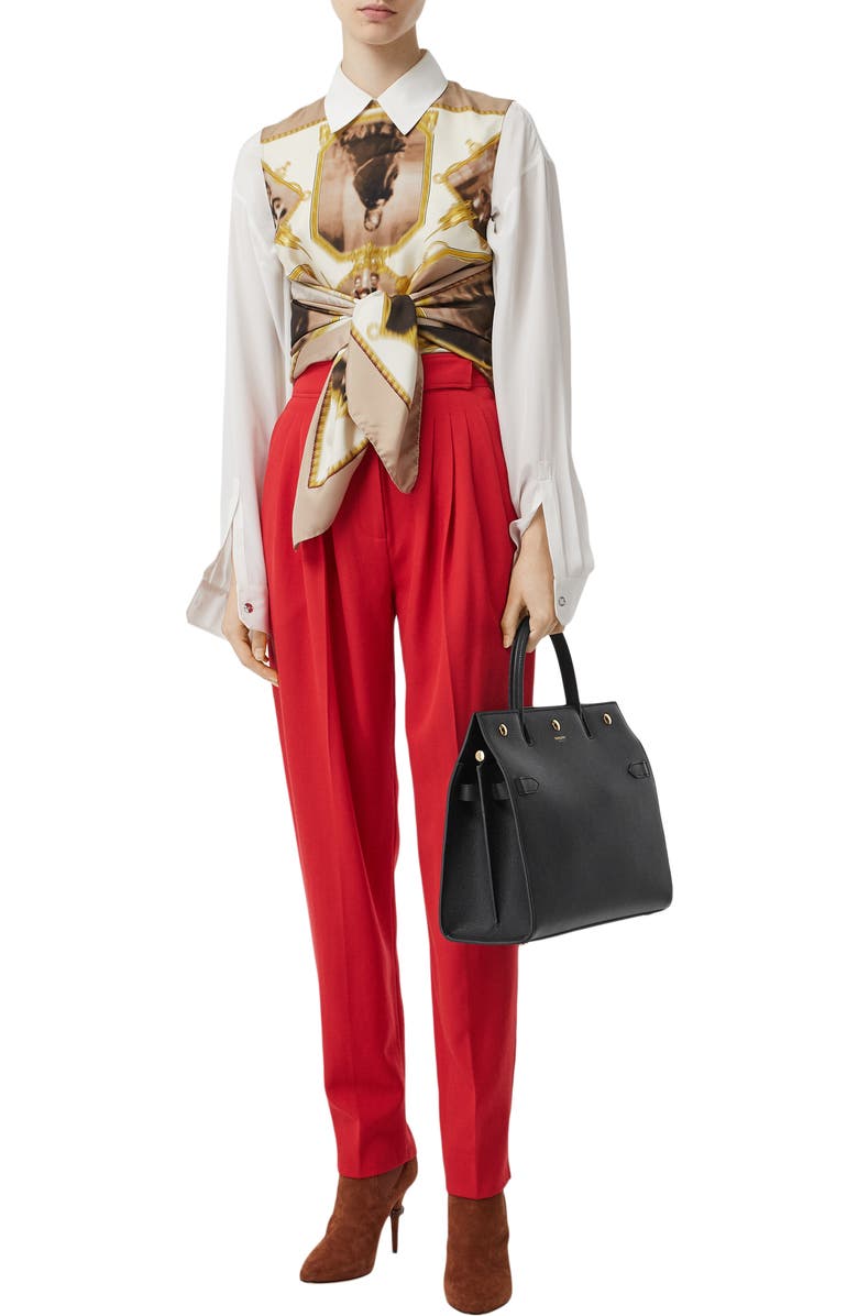 Burberry Medium Title Leather Bag, Alternate, color,