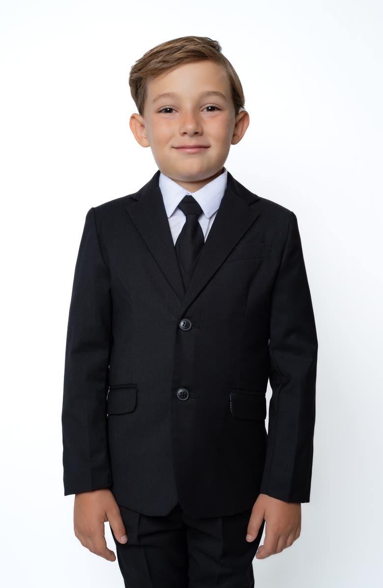 Peanut Butter Collection Kids' 007 5-Piece Slim Fit Suit, Alternate, color, Black