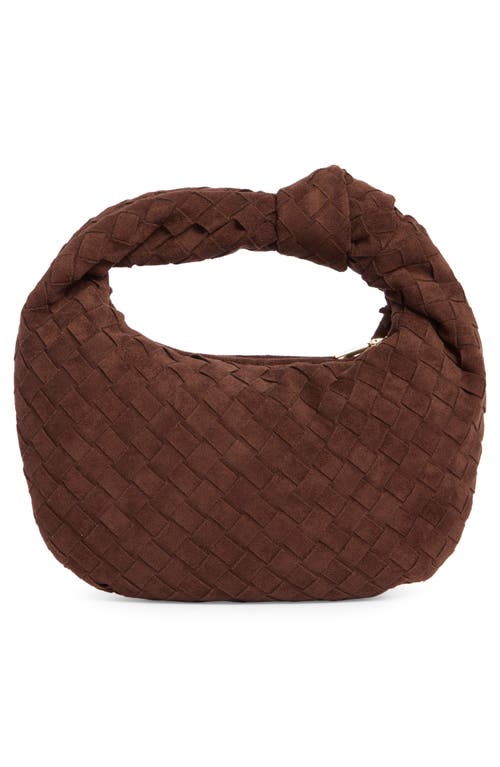 Urban Expressions Handbags Woven Faux Suede Clutch In Brown