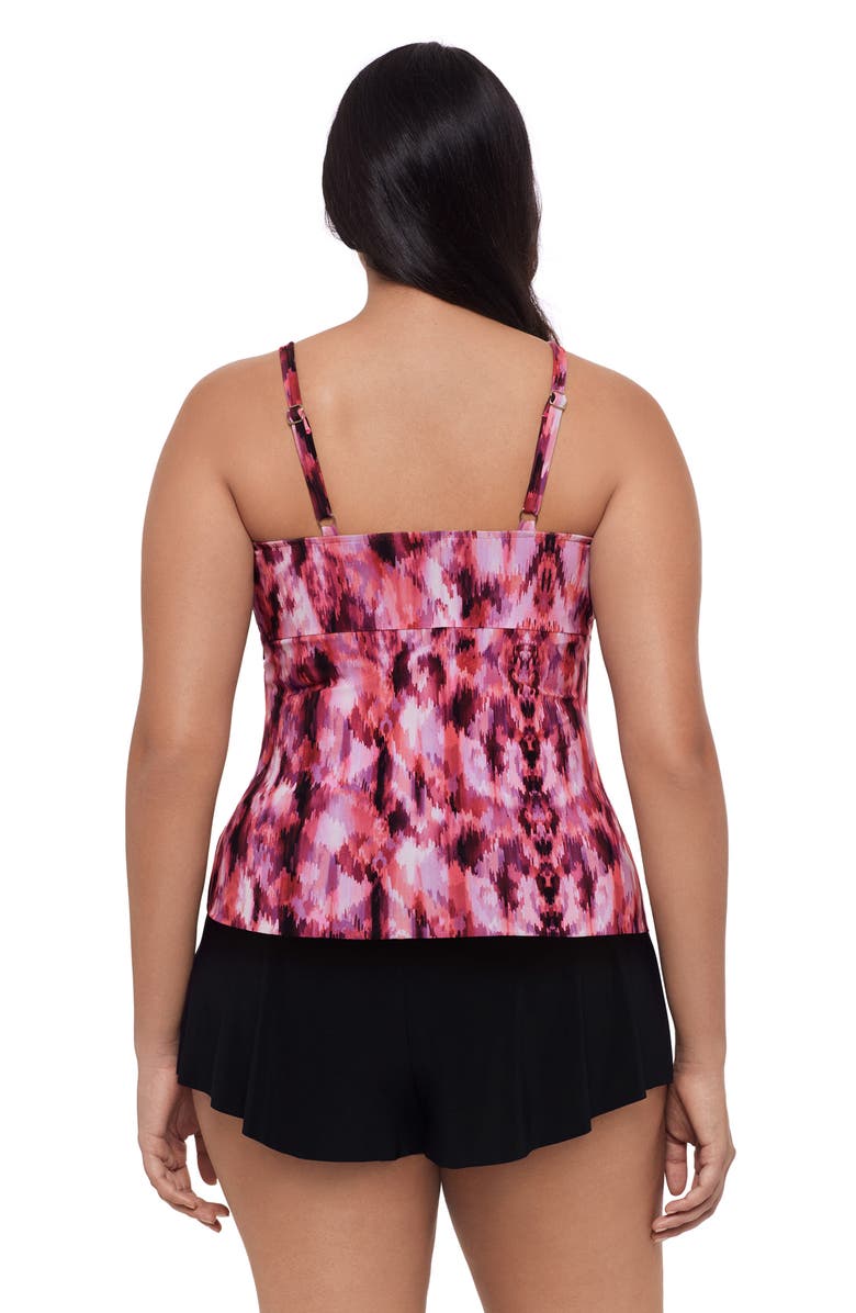 Trimshaper Chloe High Neck Tankini Swimsuit Top, Alternate, color, Sunshower Batik