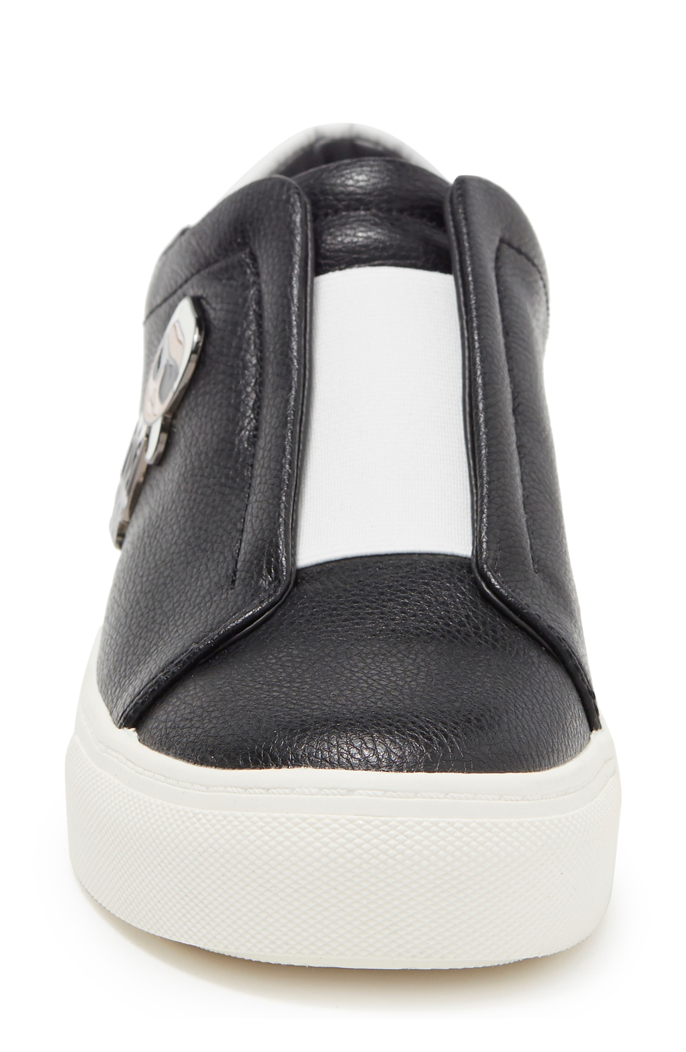 KARL LAGERFELD PARIS Ceci Slip-On Sneaker, Alternate, color, Bk/Brt Wht
