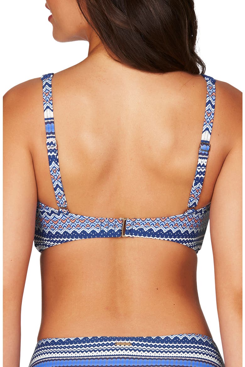Paneled Print Bikini Top, Alternate, color, OCEAN BLUE