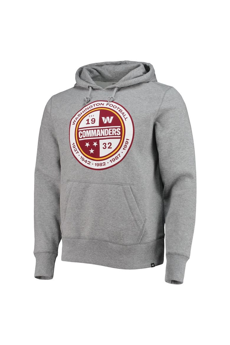 Men's '47 Gray Washington Commanders Imprint Headline Pullover Hoodie, Alternate, color, Gray