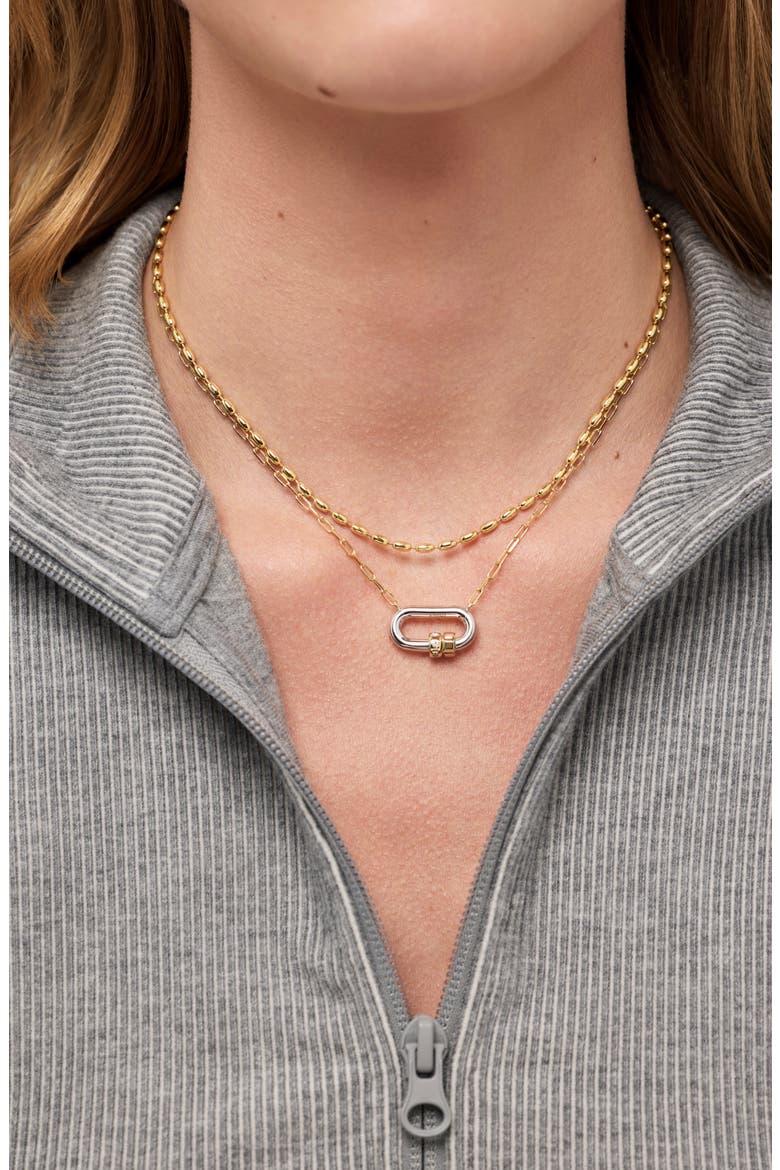 Cyrus Pendant Necklace, Alternate, color, GOLD / SILVER