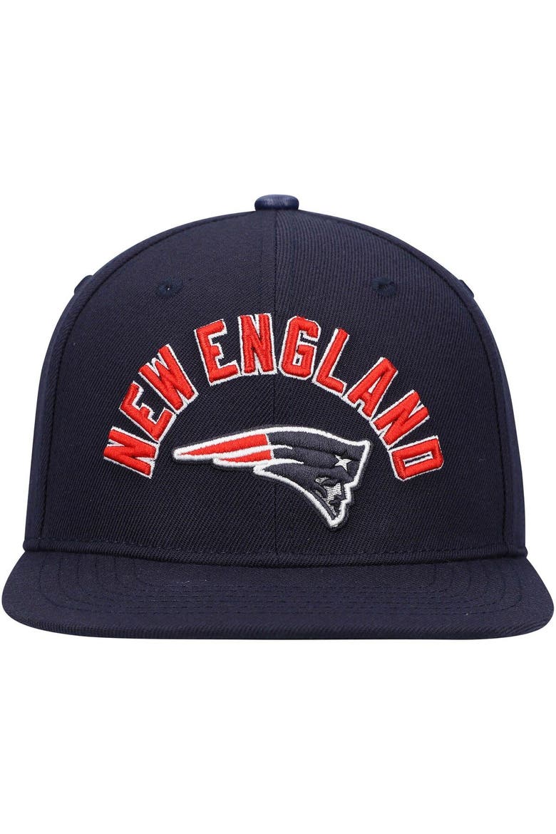 Men's Pro Standard Navy New England Patriots Stacked Snapback Hat, Alternate, color, Navy