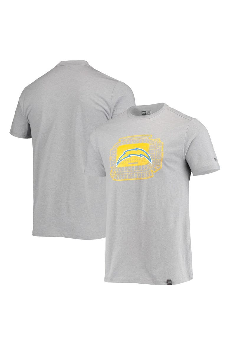 Men's New Era Gray Los Angeles Chargers Stadium T-Shirt, Main, color, Gray
