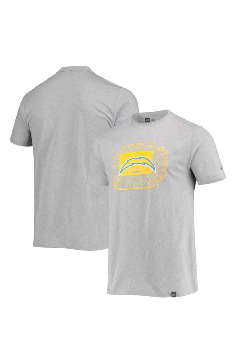 New Era Men's New Era Gray Los Angeles Chargers Stadium T-Shirt, Main, color,