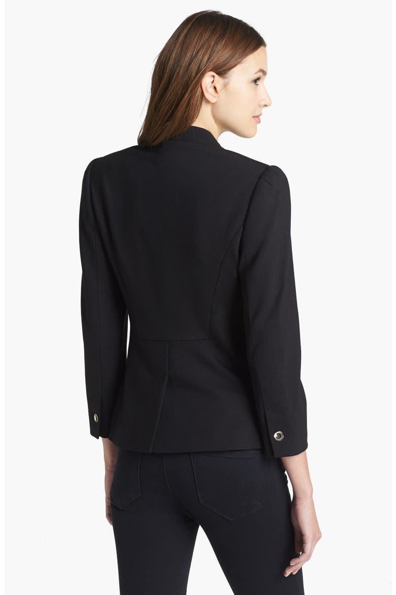 'Adale' Wide Front Jacket, Alternate, color, BLACK