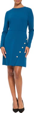 London Times Long Sleeve Sheath Dress