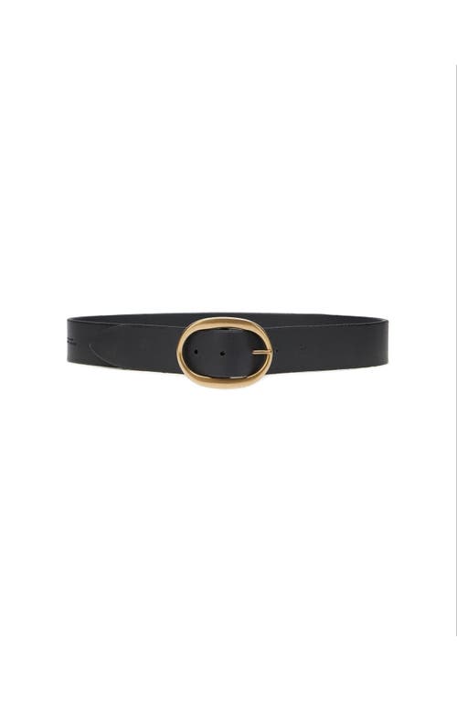 Fortela Simon Leather Belt In Black