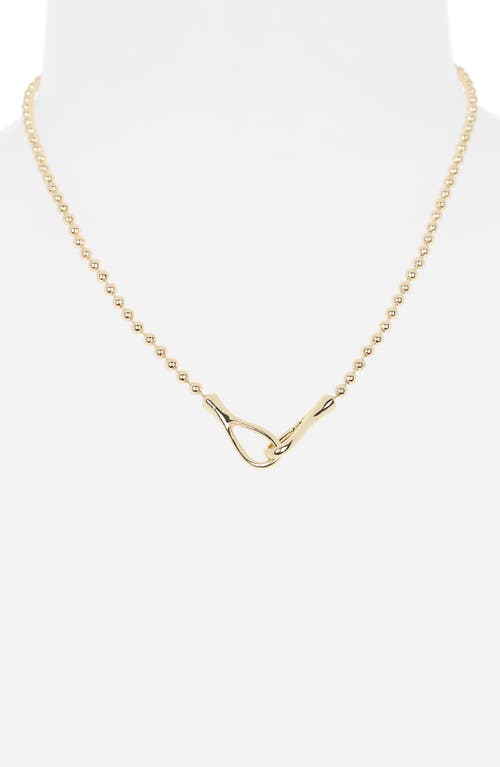 Nordstrom Rack Demi Fine Ball Chain Interlocking Link Pendant Necklace In Gold
