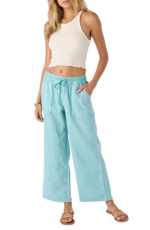 O'neill Sevie Drawstring Cotton Twill Pants In Nile Blue