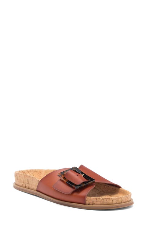 Evelina Buckle Slide Sandal (Women)