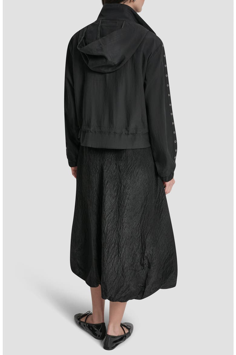 Studded Hooded Anorak, Alternate, color, BLACK