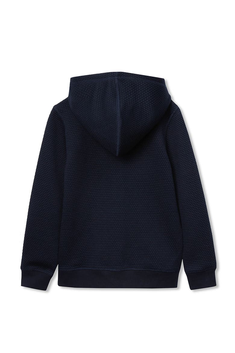 Boys Texture Knit Zip Up Hoodie, Alternate, color, Classic Navy