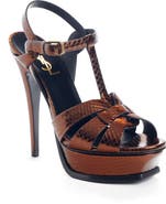 Saint Laurent Tribute Metallic Platform Sandal