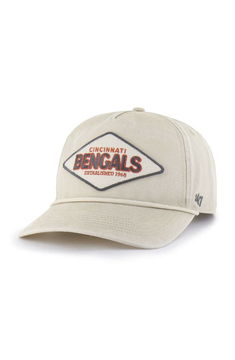 '47 Men's '47 Khaki Cincinnati Bengals Cairn Hitch Adjustable Hat, Alternate, color, Khaki