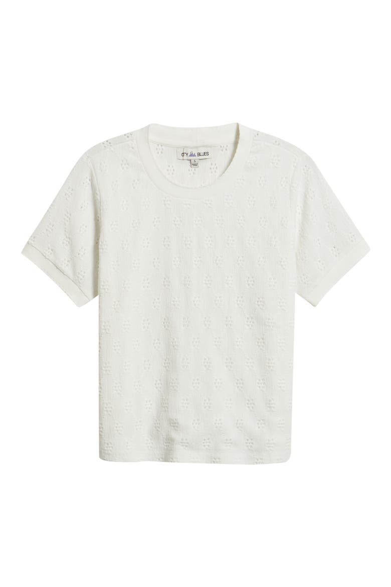 Eyelet T-Shirt, Alternate, color, WHITE
