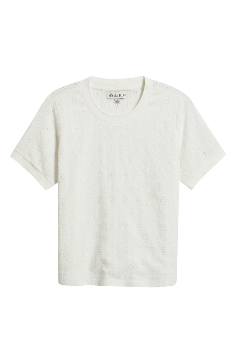 CITY BLUES Eyelet T-Shirt, Alternate, color, White