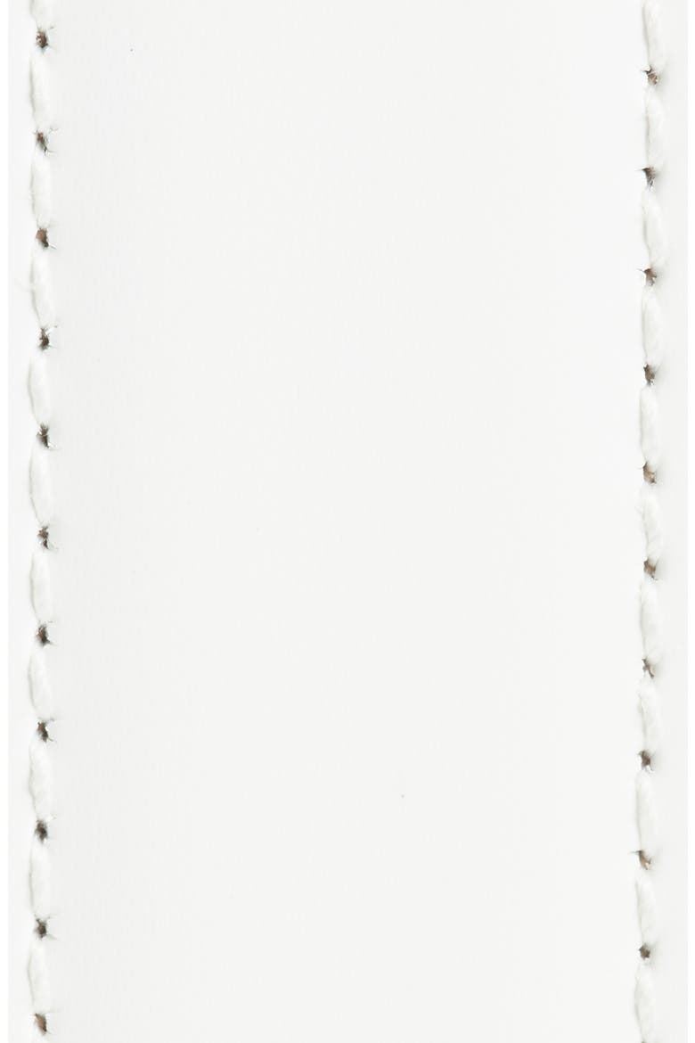 DG Baroque Buckle Leather Belt, Alternate, color, WHITE