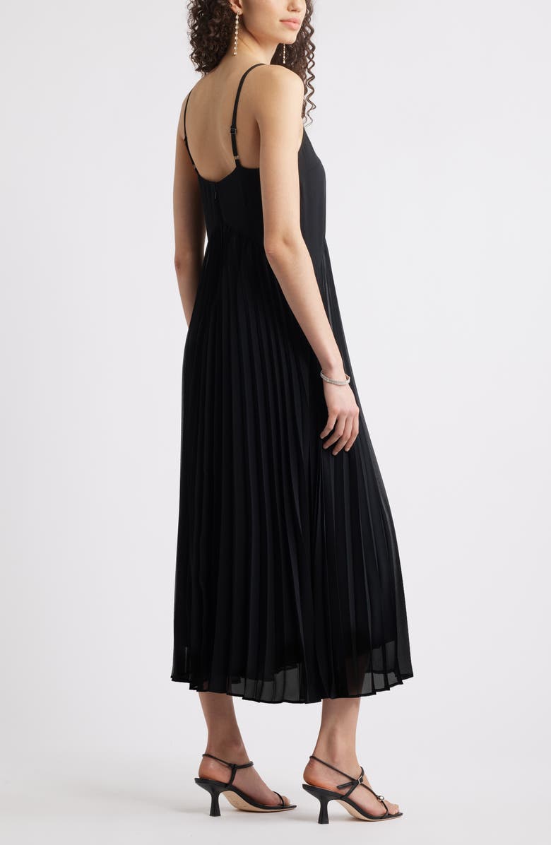 Chelsea28 Floral Pleated Sundress, Alternate, color, Black