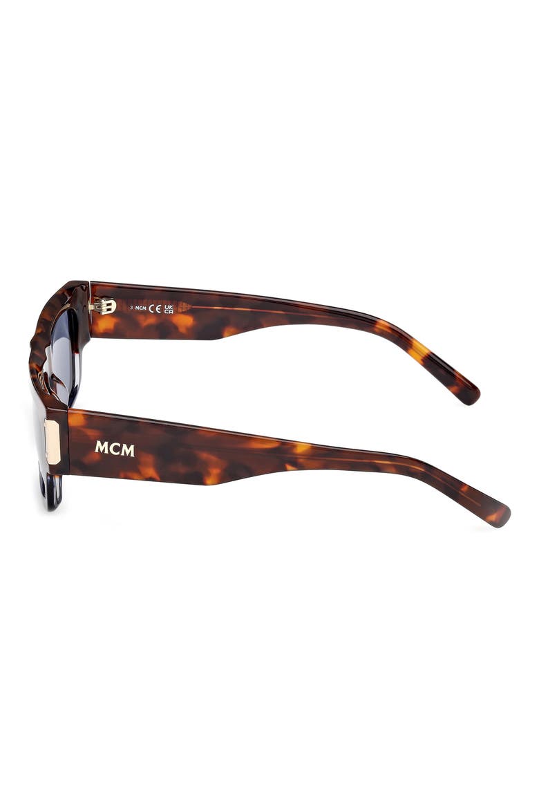 54mm Polarized Rectangular Sunglasses, Alternate, color, HAVANA/ OTHER / BLUE