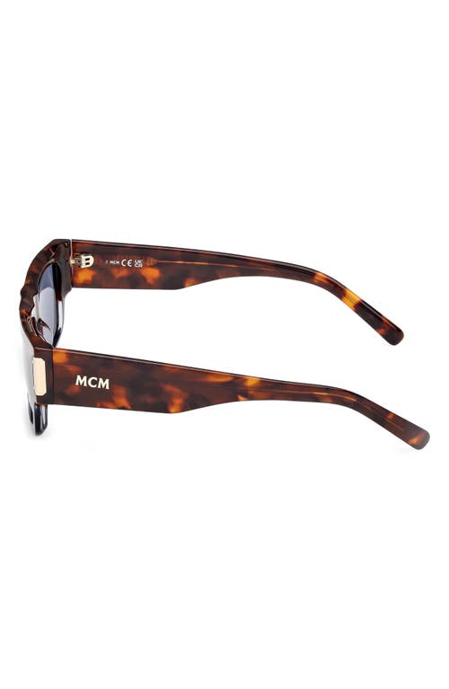 Mcm 54mm Polarized Rectangular Sunglasses In Havana/other/blue