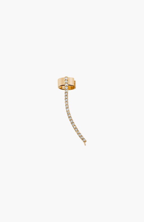 Archival Path Ear Climber Cuff