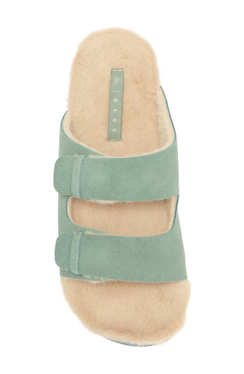 Reef Ojai Ciara Faux Fur Lined Platform Slide Sandal