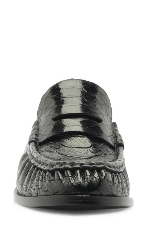 Schutz Tyche Genuine Calf Hair Penny Loafer In Black
